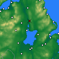 Nächste Vorhersageorte - Ballymena - Karte