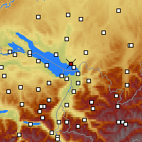 Nächste Vorhersageorte - Bodensee - Karte