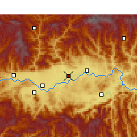 Nächste Vorhersageorte - Chenggu - Karte