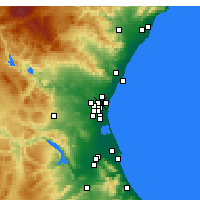 Nächste Vorhersageorte - Burjassot - Karte