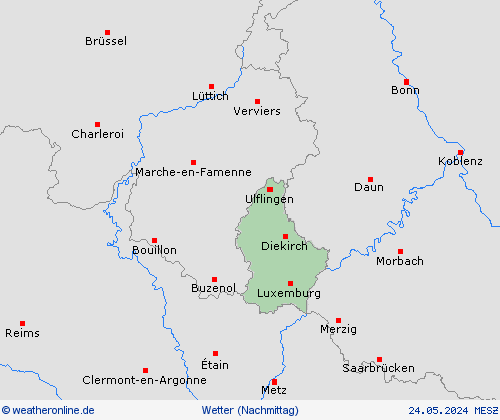 übersicht Luxemburg Europa Vorhersagekarten