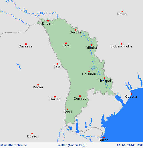übersicht Moldawien Europa Vorhersagekarten