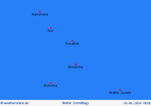 übersicht Tuvalu Ozeanien Vorhersagekarten