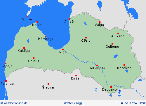 übersicht Lettland Europa Vorhersagekarten