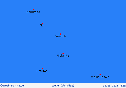 übersicht Tuvalu Ozeanien Vorhersagekarten