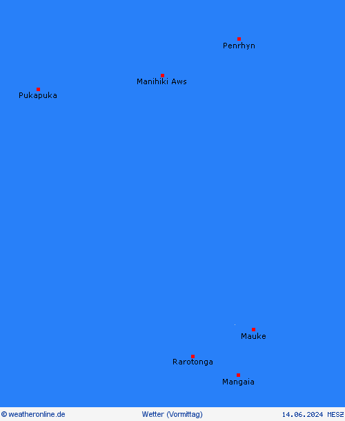 übersicht Cookinseln Ozeanien Vorhersagekarten