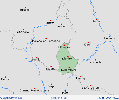 straßenwetter Luxemburg Europa Vorhersagekarten