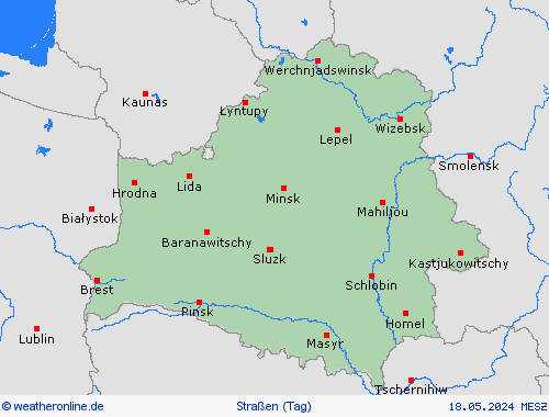 straßenwetter Weißrussland Europa Vorhersagekarten