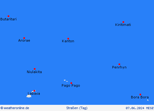 straßenwetter Kiribati Ozeanien Vorhersagekarten