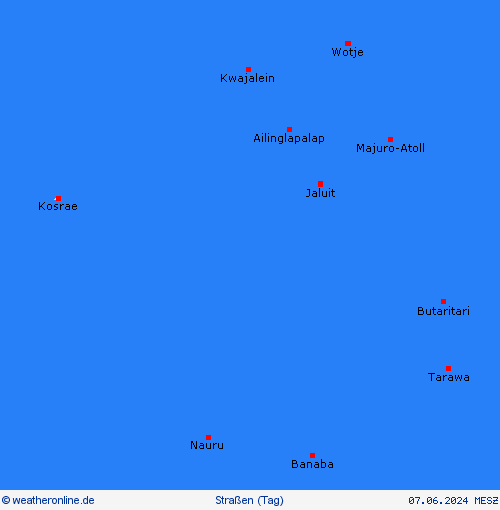 straßenwetter Marshallinseln Ozeanien Vorhersagekarten