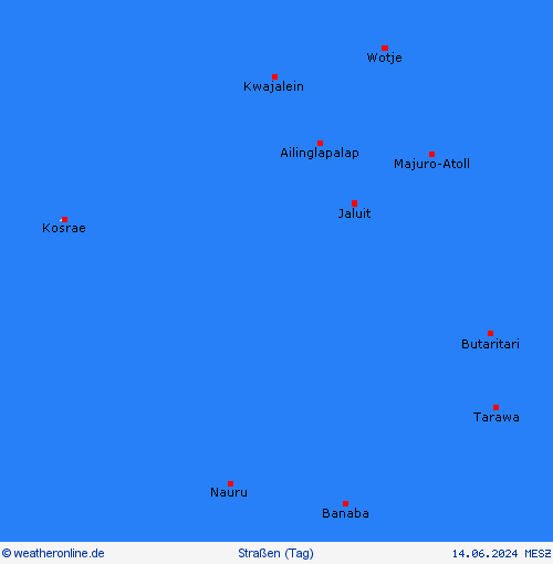 straßenwetter Marshallinseln Ozeanien Vorhersagekarten