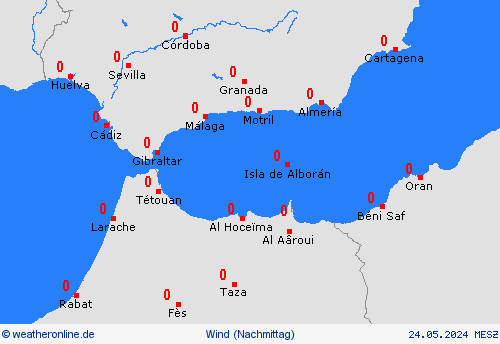 wind Gibraltar Europa Vorhersagekarten