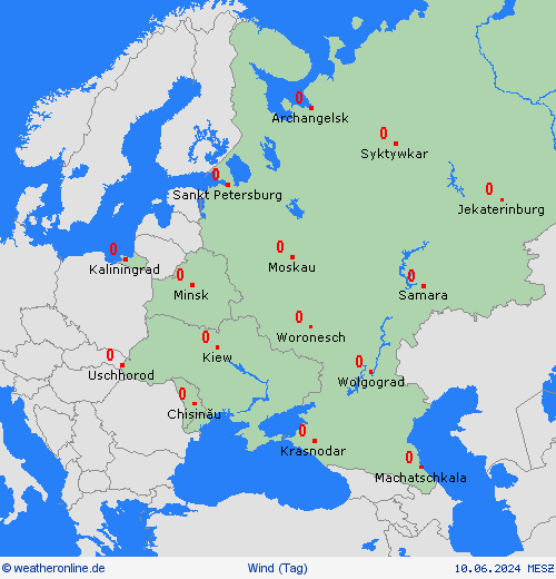 wind  Europa Vorhersagekarten