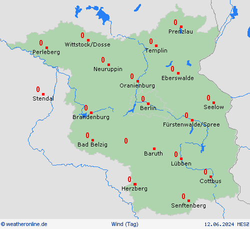 wind  Deutschland Vorhersagekarten