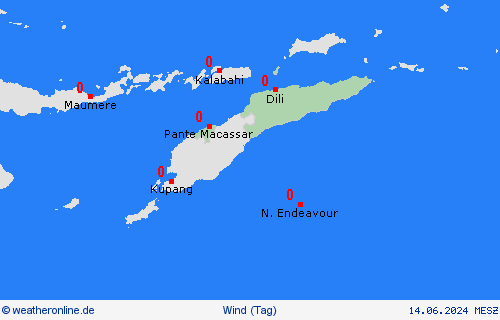 wind Osttimor Asien Vorhersagekarten