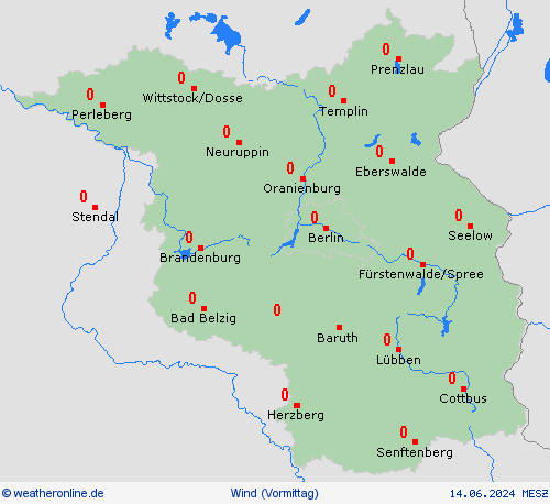 wind  Deutschland Vorhersagekarten